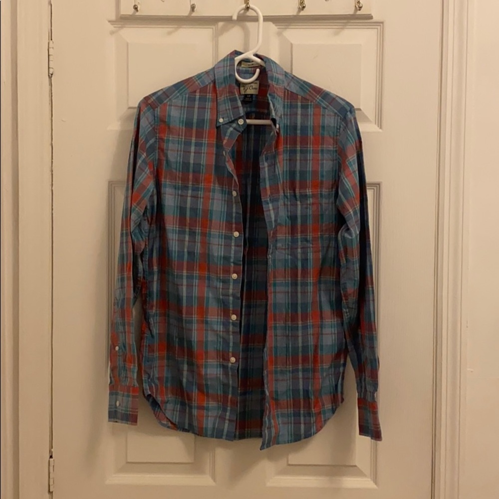 Checkered Shirt - Teal and Pink